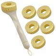 thumbnail image 2 of Cepillo de limpieza para cocina y baño con mangos largos y cortos, cepillos reemplazables para sartenes, ollas, bañeras, fregaderos de cocina, cepillo para ollas., 2 of 9