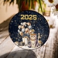 thumbnail image 3 of Happy New Year Scottish Fold Welcome 2025 Balloon Firework Party Stained Glass Suncatcher Cat Lover Kitten Owner Gifts Window Hanging Sign Decor - 01014, 3 of 5