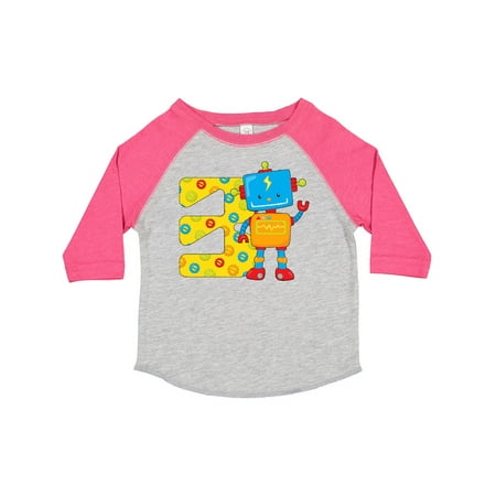 

Inktastic This Robot is Three- 3rd Birthday Gift Toddler Boy or Toddler Girl T-Shirt