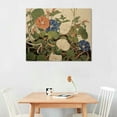 thumbnail image 2 of Nawypu Katsushika Hokusai - Morning Glories and Tree Frog Canvas Art Poster and Wall Art Picture Print Modern Family Bedroom Decor Posters, 2 of 4