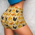 thumbnail image 4 of Wukai Funny Chicken Print Pack Biker Shorts for Women Yoga Workout Gym Running Scrunch Active Shorts-Large, 4 of 8