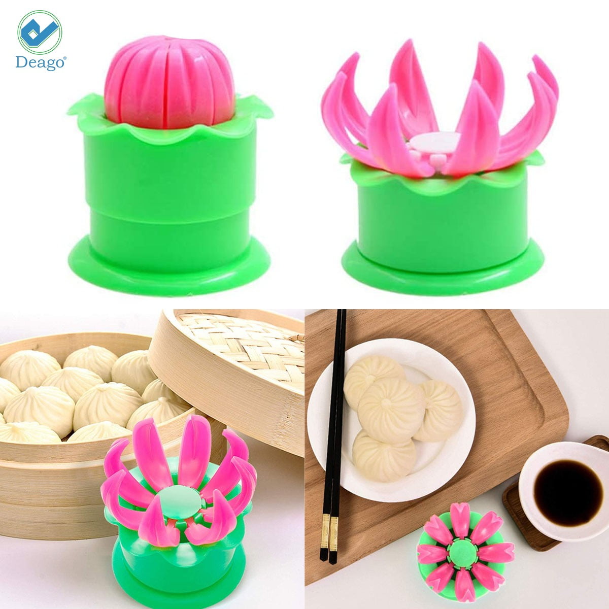 1PC Steamed Stuffed Buns Dumpling Mold Maker DIY Kitchen Cooking Gadget Manual 
