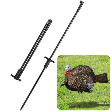 EBaokuup 2 Pcs Turkey Decoy Stakes Collapsible Replacement Poles for Hunting Decoys