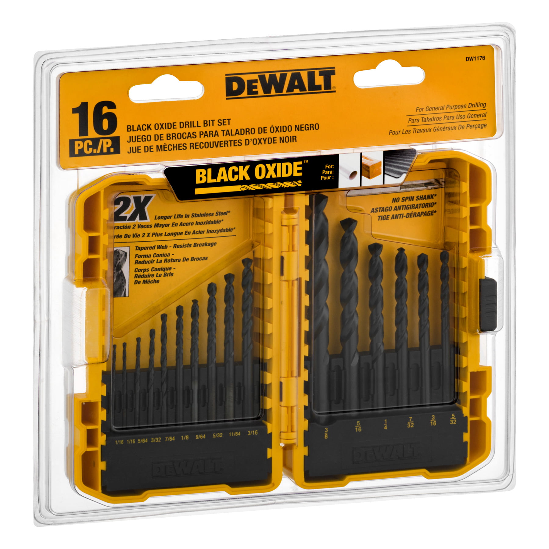 Black 16-Pieces DEWALT DW1176 Oxide Set 