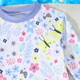 thumbnail image 5 of mgoYE 4t 5t Swimsuit Girls Toddler Girls Long Sleeve Swimsuit 2 Piece Rashguard Set Sun Protection Girls Bathing Suit Kids Swimwear(Purple,3-4 Years), 5 of 7