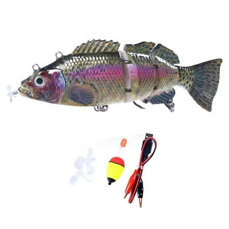 Fishing Lures Electric Swimming Lure 3D Bionic Swimming Bait Lures That Swim by Itself Self Propelled Fish Lure Battery Powered for Freshwater and Saltwater Fishing