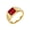 Gold Plated Red, variant on Men's Stainless Steel Gemstone Signet Rings Fancy Cut Cubic Zirconia Simple Wedding Bands Gold Plated Plated Red Size 10