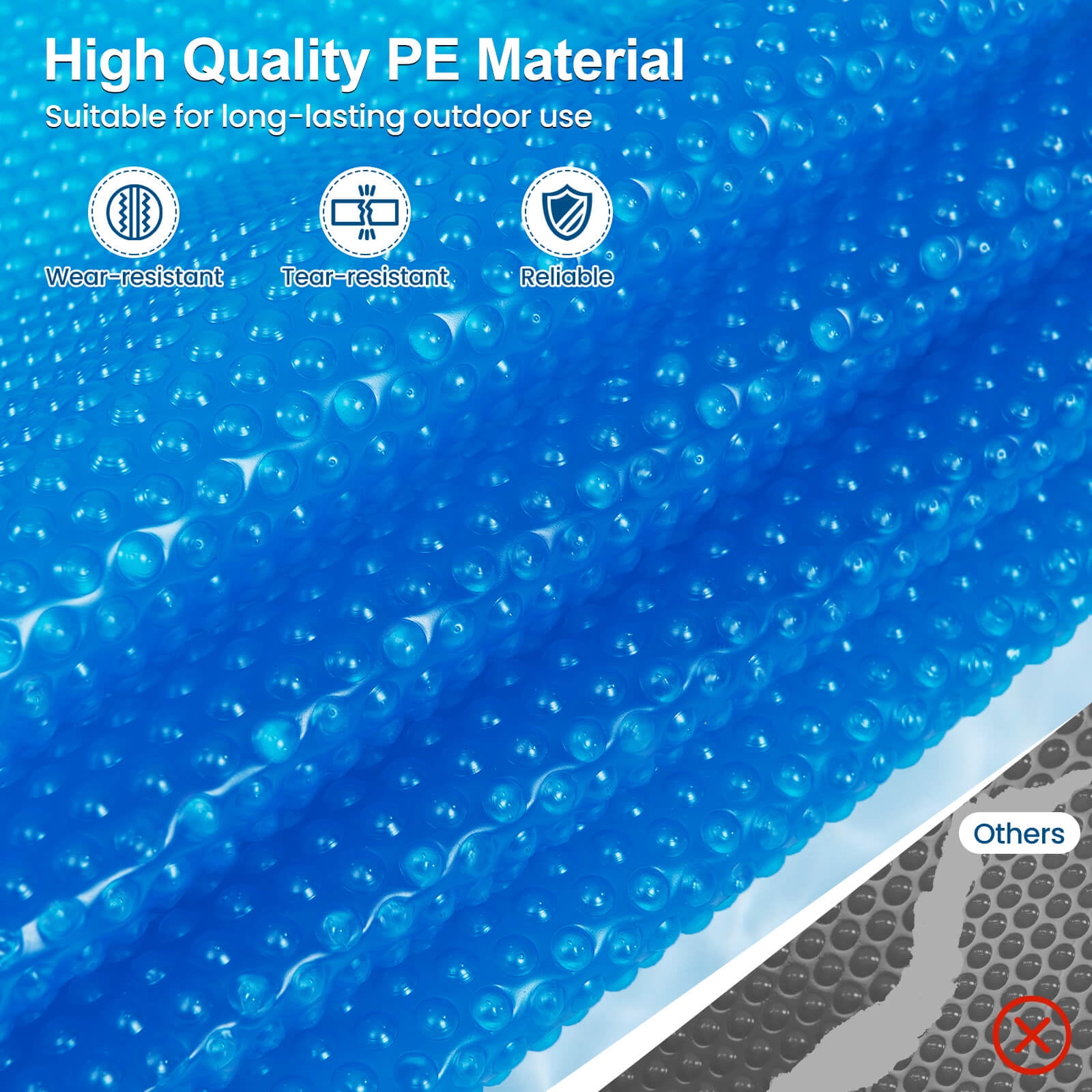 Costway 12ft x 30in Metal Frame Above Ground Swimming Pool with 12 FT Solar Pool Cover