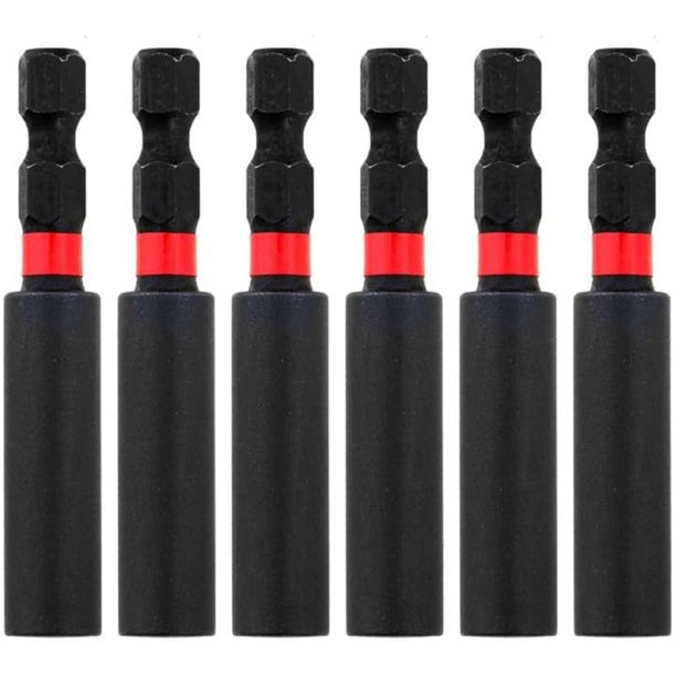 6 soportes magnéticos para brocas de 60 mm de diámetro, vástago hexagonal universal de 1/4 de pulgada.