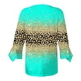 thumbnail image 5 of Dyegold Blouses For Women Dressy Casual 3/4 Flare Sleeve Lace Trim V Neck Floral Print Vintage Tunic Tops Loose Fit Shirts, 5 of 5