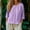☃516-Purple, variant on Womens Cotton Linen Button Down Shirts 3/4 Sleeve Casual Loose Fit V Neck Stylish Breathable Summer Spring Blouses Top