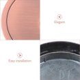 thumbnail image 3 of CRAFTHROU 3Pcs Dark Red Desk Grommet Cable Cord Cover Zinc Alloy Desktop Cable Organizer, 3 of 6