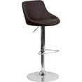 thumbnail image 2 of Brown Vinyl Bucket Seat Adjustable Height Barstool, 2 of 6