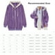 thumbnail image 5 of Qarigey Juego de prendas de vestir exteriores de poliéster con abrigos, chaquetas, aplicación amplia, sudadera con capucha con cremallera Abrigos y chamarras púrpura 3XL, 5 of 6