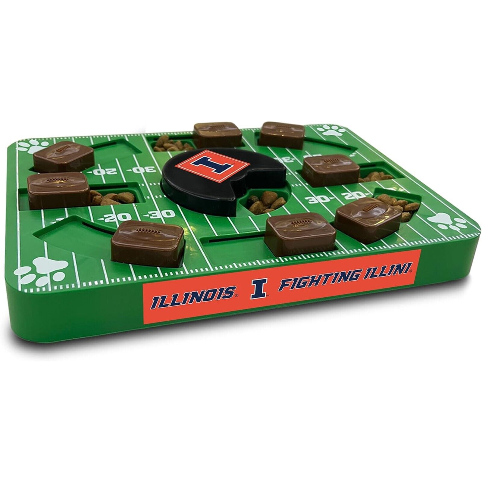 Pets First NCAA Illinois Fighting Illini Puzzle Toy, Puzzle Treat Dog Toy, Interactive Dog Treat Toy, Dog Puzzle Feeding Slow Toy