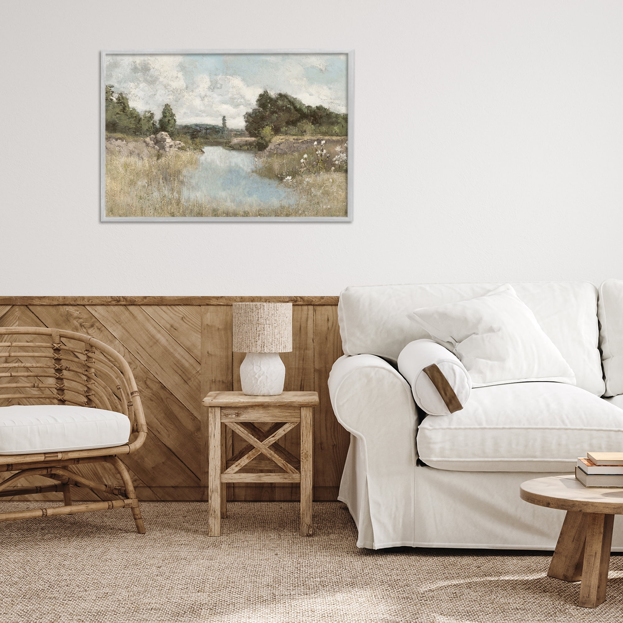Stupell Industries Dawn At The Shore Gray Framed Giclee Art, design by Christy McKee