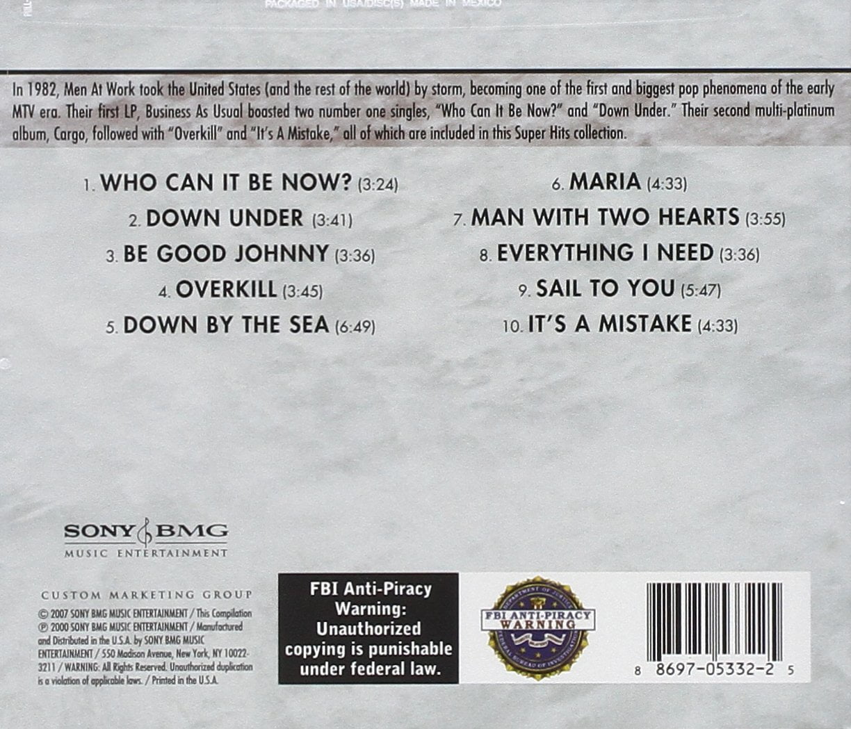 Men at Work - Super Hits - Music & Performance - CD