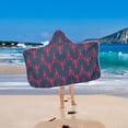 thumbnail image 2 of Yayeee Kids Hooded Towel with Hand Pockets Beach Soft Absorbent Bath Wrap 50 x 23.5 inch, Blue Lobster Pattern, 2 of 5
