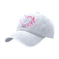 thumbnail image 4 of XIAOCHA Women's Printed Baseball Cap Adjustable Dad Hat Farm Snapback Hat,White, 4 of 4
