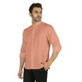 thumbnail image 4 of Bestman Formal Front Button Placket Solid Shirts For Mens Long Sleeve Regular Fit Shirt, 4 of 7