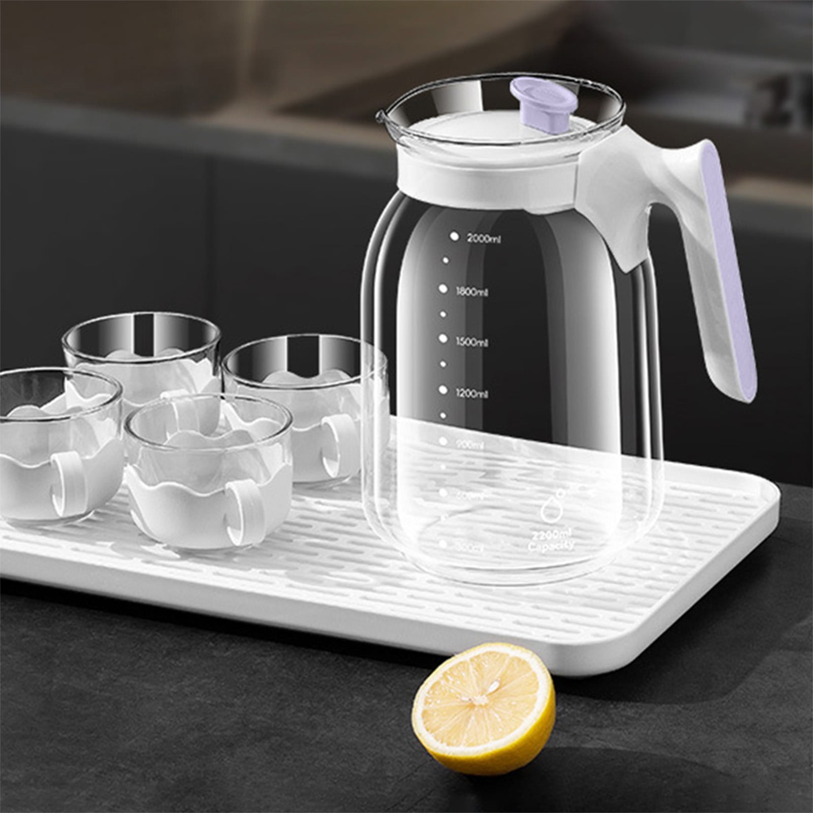 Coffee Pot Glass Water Pitcher Large Capacity Pitcher Tea Pitcher Cold Brew Water Bottle Chilled Water Dispenser