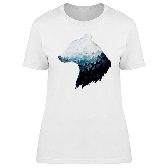 Bear Silhouette Landscape Inside Tee Women's -Image by Shutterstock