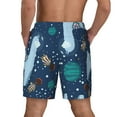 thumbnail image 4 of Gaeub Alpaca Astronaut in Space Mens Swim Trunks Stretch Beach Shorts Quick Dry for Men Swim Shorts Swimwear with Pockets- XX-Large, 4 of 9