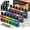 18 Metallic Colors, variant on Fabric Paint, Shuttle Art 18 Colors Permanent Soft Fabric Paint in Bottles (60ml/2oz) with Brushes, Palette, Stencils, Textile Paint for T-shirts, Shoes, Jeans, Bags, Art Crafts