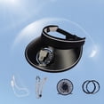thumbnail image 5 of WMTOKK Solar Powered Fan Sun Hat, USB Rechargeable Outdoor Cooling Hat With Adjustable Strap And 3 Speed Fan For Hiking Fishing Camping Travel (Black), 5 of 7