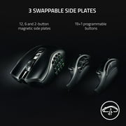 Razer Naga V2 Pro Wireless Gaming Mouse: Interchangeable Side Plate w/ 2, 6, 12 Button Configurations, Focus+ 20K DPI Optical Sensor, Fastest Gaming Mouse Switch, Chroma RGB Lighting