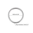 thumbnail image 2 of Unique Bargains Anneau Rond en Acier Inoxydable 316 25mm ID 3mm Épais Lot de 6, 2 of 5