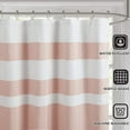 thumbnail image 2 of Park Shower Curtain, Waffle Weave, Pieced Design Fabric Shower Curtain with 3M Scotchgard Moisture Management, Premium Spa Quality Modern Shower Curtains for Bathroom, Standard 72"x72" Blush, 2 of 10