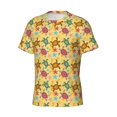 thumbnail image 3 of Yiaed Sea and Sand Print Mens Short Sleeve Tight Fit T-Shirt, Crewneck Casual Tee-Large, 3 of 5