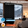 thumbnail image 4 of HioHa Insulated Thermal Door Curtain 32x80 Inch, Magnetic Draft Blocker for Sliding Glass & Patio Doors, Black, 4 of 9