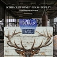 thumbnail image 3 of High Precision Body Weight Scale Smart Bathroom Scales with Large LCD Display(400lbs),Decorative for Bedroom-White Wooden Wall With Painting Of Deer Head, 3 of 4