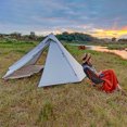 thumbnail image 4 of Tente Tipi de Camping Tente Pyramide Extérieure une Personne Tipi Tente Chaude pour Camping Randonnée, 4 of 7