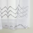 thumbnail image 3 of Your Zone White/Grey Tufted Chevron Rod Pocket Sheer Curtain Panel, 38" x 54", 3 of 5