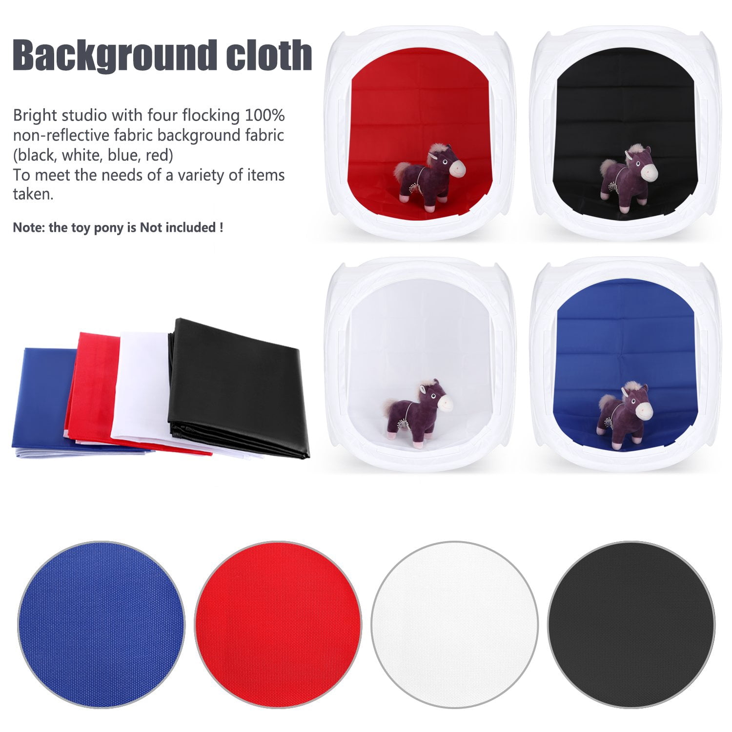 16" 40x40 Photo studio light shooting tent cube softbox 4 backdrops