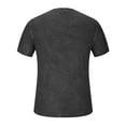 thumbnail image 5 of VSSSJ Mens Summer T-Shirts Loose Fit Retro Button V-Neck Short Sleeve Solid Color Tee Blouse Casual Breathable Lightweight Pullover Top Dark Gray L, 5 of 6