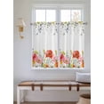 thumbnail image 2 of Pink Yellow Floral Living Room Curtains 2 Panel, Spring Flowers Elegant Botanical Cafe Window Treatment, Farmhouse Bedroom Bathroom Kitchen Curtains Drapes 104"x45", 2 of 6