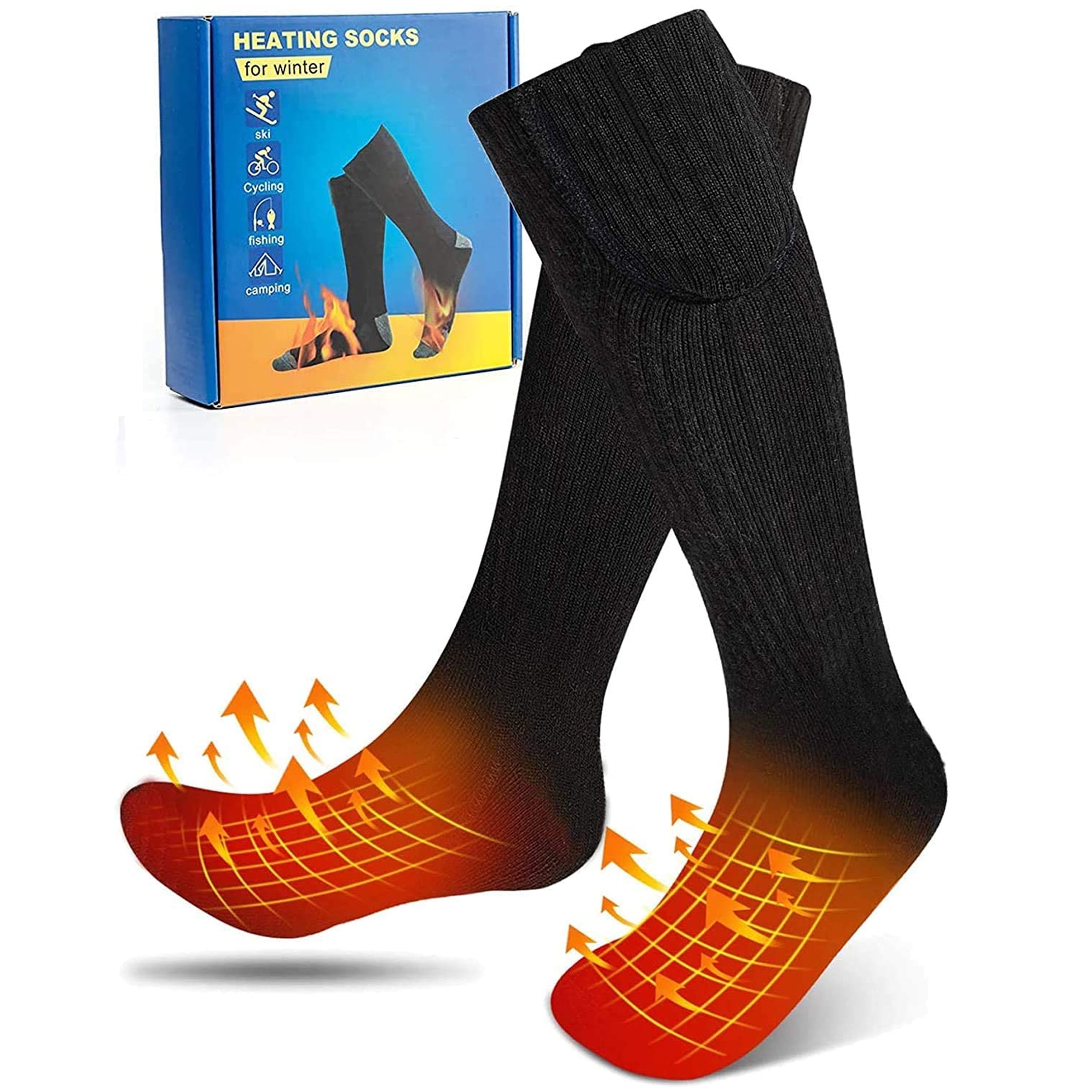  2023 Upgraded 4000mAh Rechargeable Heated Socks for Men Women -  Washable Electric Thermal Warming Socks for Hunting Winter Skiing Outdoors  (Fit Women 10-16 / Men 9-15 (Shoe Size)) : Sports & Outdoors