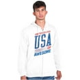 thumbnail image 4 of United States of Awesome Patriotic Zip Up Hoodie Men's Women's Brisco Brands L, 4 of 6
