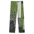 thumbnail image 4 of Black Green Paisley Bandana Winter Female Pants Flannel High Waist Women Pants Lady Warm Straight Leg Plush Trousers, 4 of 7