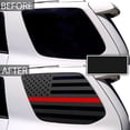 thumbnail image 3 of Bogar Tech Designs Precut Quarter Window American Flags Vinyl Decal Stickers Compatible with Toyota 4Runner 2010-2021, Thin Red Line, 3 of 5