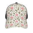 thumbnail image 2 of Picia Rose Flowers Pattern Trucker Hat,Baseball Cap,Sun Protection Cap,Stylish Headwear,Leisure Cap,Outdoor Sports Cap, 2 of 7