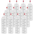 thumbnail image 1 of Paquete de 12 botellas exprimibles para 8 condimentos con tapa de punta roja: boquilla de plástico para kétchup, salsas y jarabe, 1 of 6