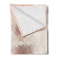 thumbnail image 2 of Peach Soft Flannel Fleece Throw Blanket, Abstract Square Shapes with Stars Pattern Warm Color Scheme Modern Artwork Print, Cozy Plush for Indoor and Outdoor Use, 70" x 90", Coral Umber, by Ambesonne, 2 of 5