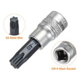 thumbnail image 4 of Uxcell 6Pcs Punta de Socket Torx 1/4" Drive T40 Acero S2 Cabeza Estrella Destornillador Brocas Adaptador Socket de Acero CR-V para Reparación de Tuercas y Tornillos de Eje de Auto, 4 of 7