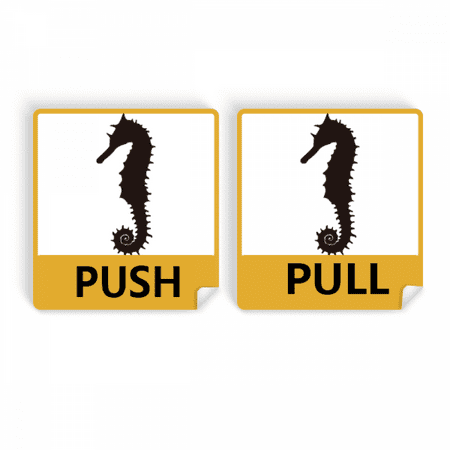 

Black Hippocampus Marine Life Pattern Push Pull Door Sign Vinyl Stickers Shop