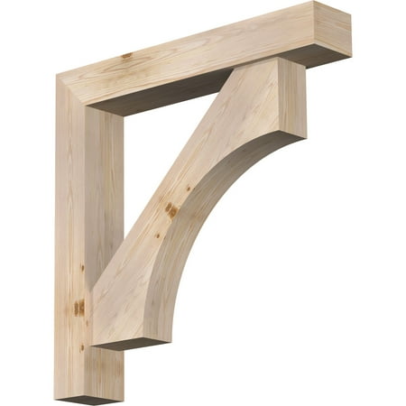 

Ekena Millwork 7 1/2 W x 44 D x 44 H Westlake Block Smooth Bracket w/ Offset Brace Douglas Fir